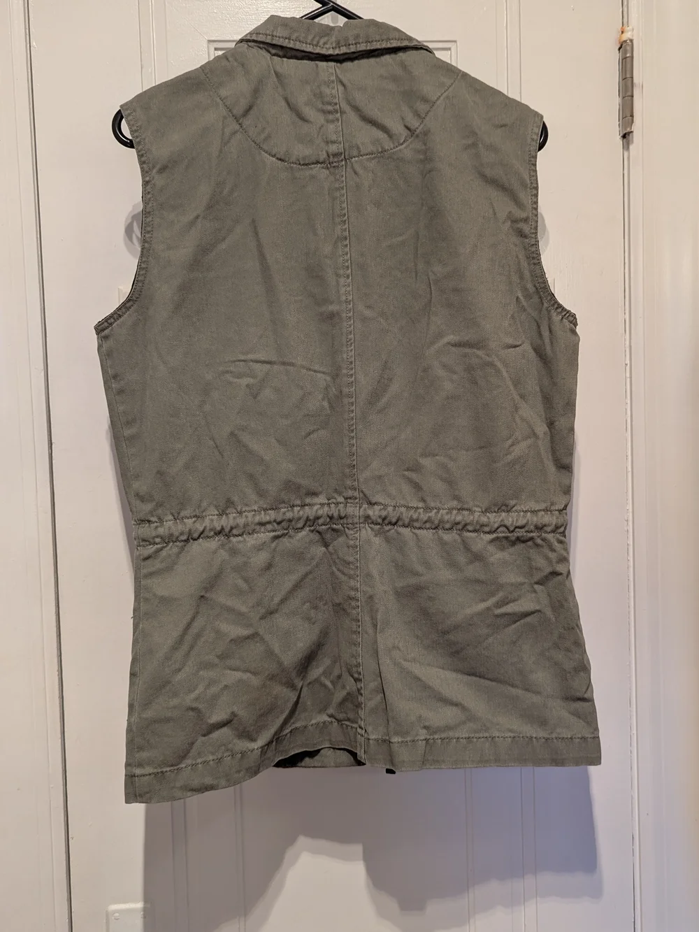 Buffalo David Bitton Olive Green Denim Cargo Vest